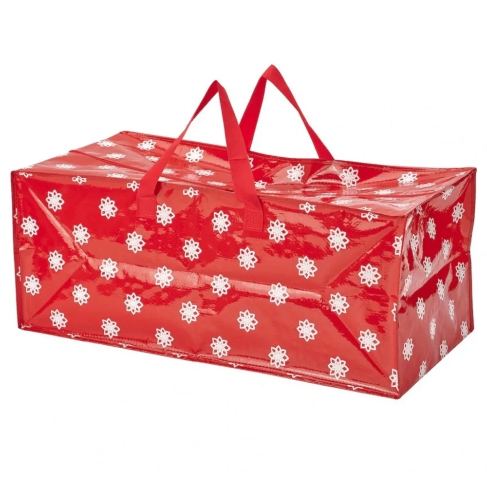 3 IKEA Storage Bags - Polka Dot, Snowflake, and Blue Designs